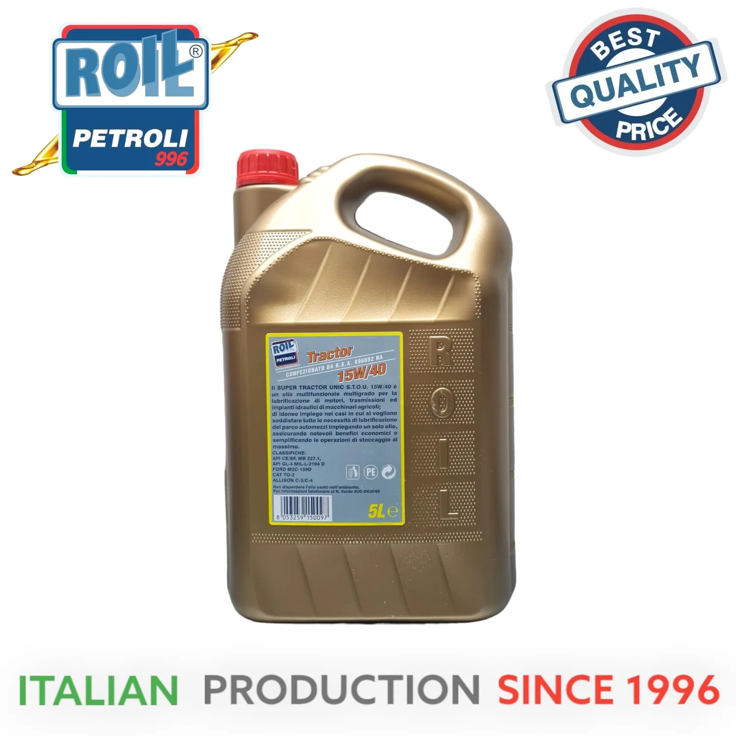 Roil Tractor 15W-40 S.T.O.U. olio trattore multifunzione