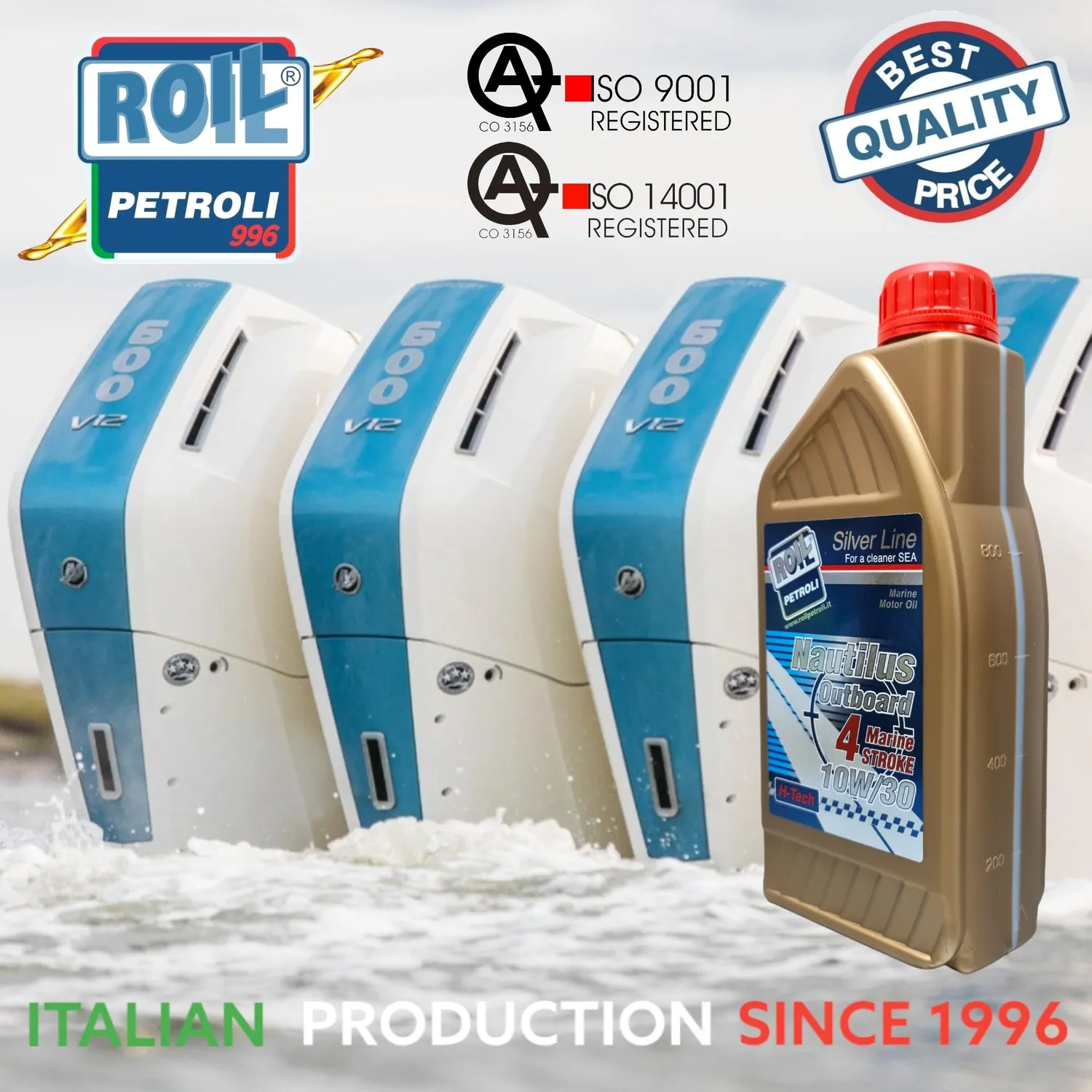 Roil Nautilus Outboard 10W-30 olio fuoribordo sintetico