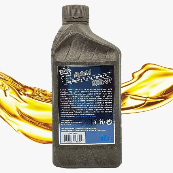 Roil HYBRID 0W/20 olio motore 5 litri 100% sintetico per ibridi