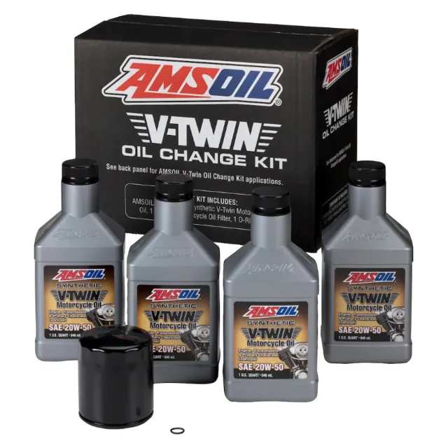 Amsoil HDBK kit cambio olio Harley 20W-50 con filtro