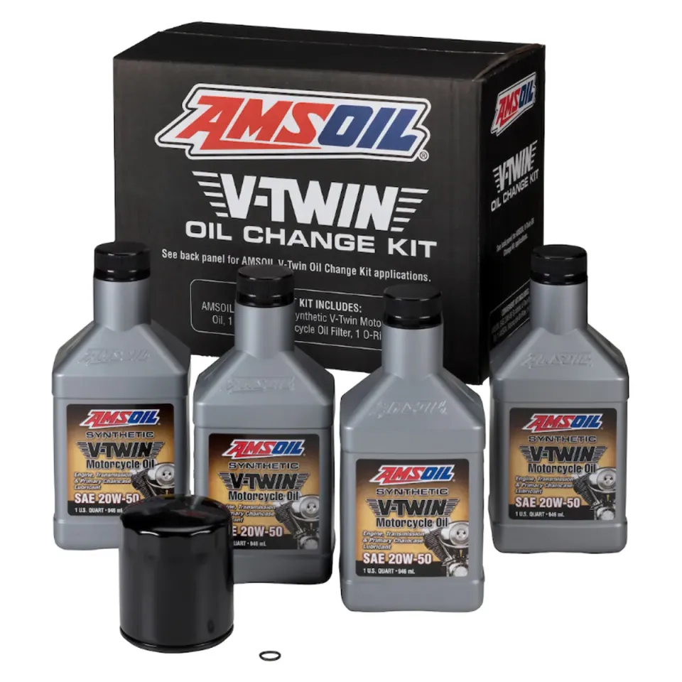 Amsoil HDBK kit cambio olio Harley 20W-50 con filtro