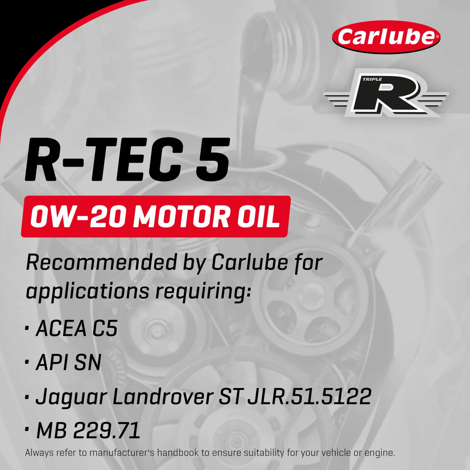 Carlube Triple R R-Tec 5 Olio Motore 0W-20 C5