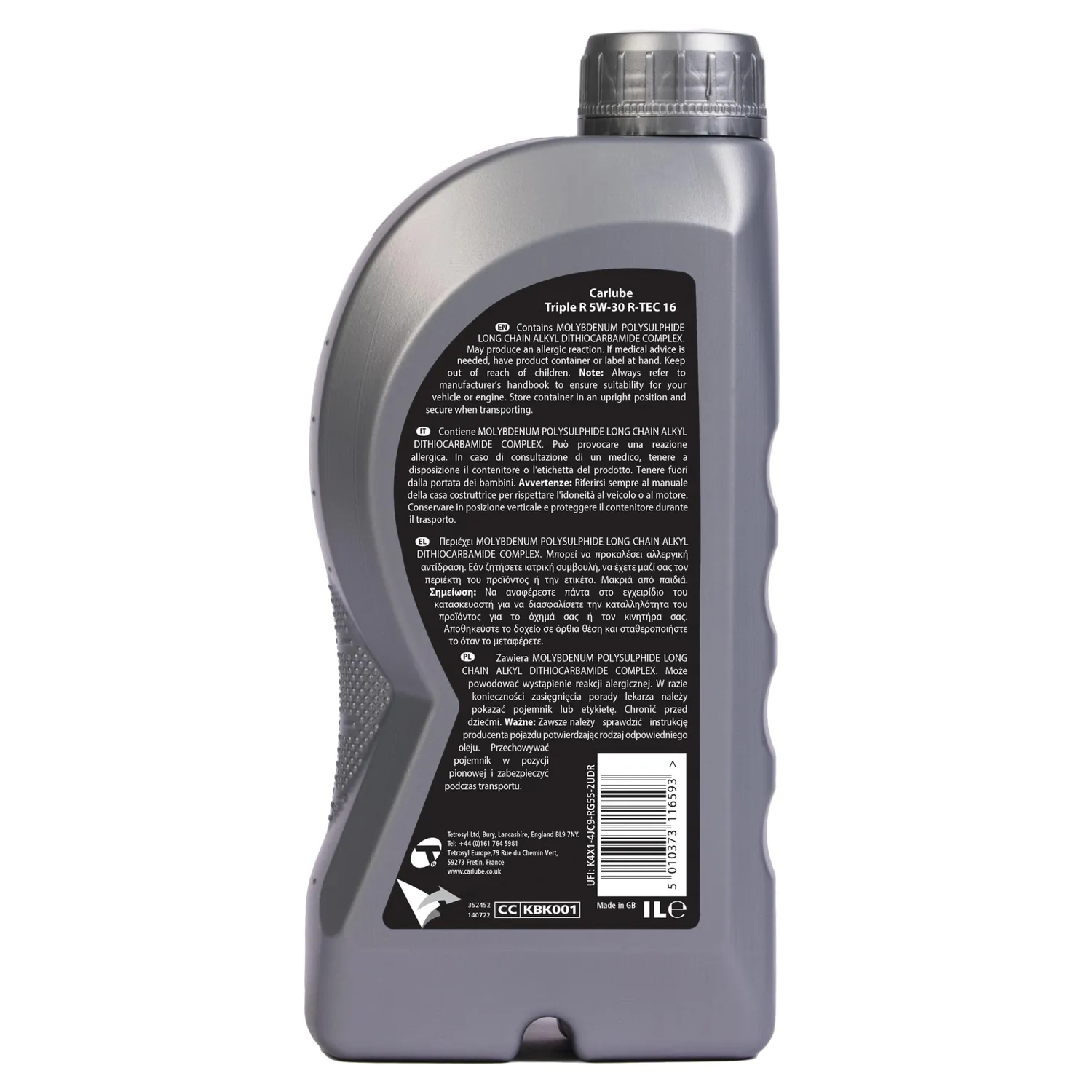 Carlube Triple R R-TEC 16 olio motore 5W-30 1L A3/B4