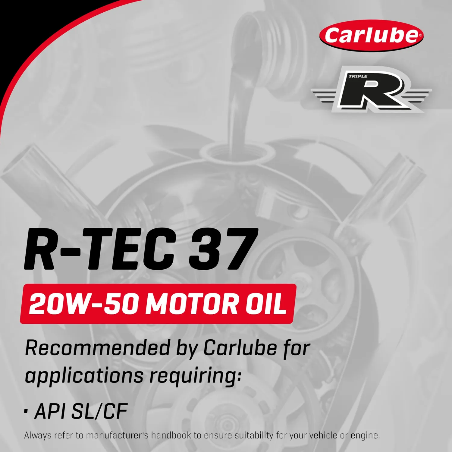 Carlube Triple R 20W-50 R-Tec 37 Olio Minerale
