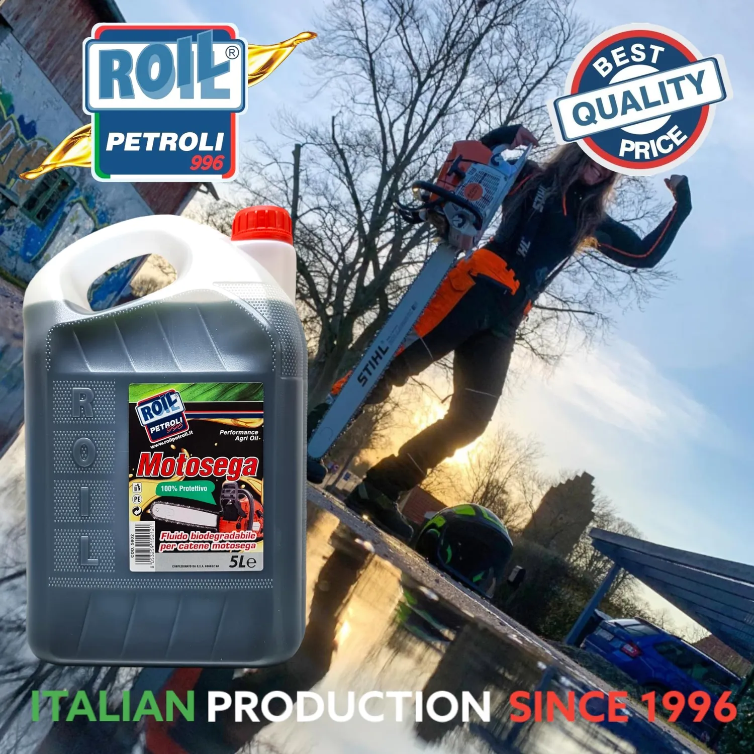 Roil Olio Catena Motosega Bio 5 L Verde