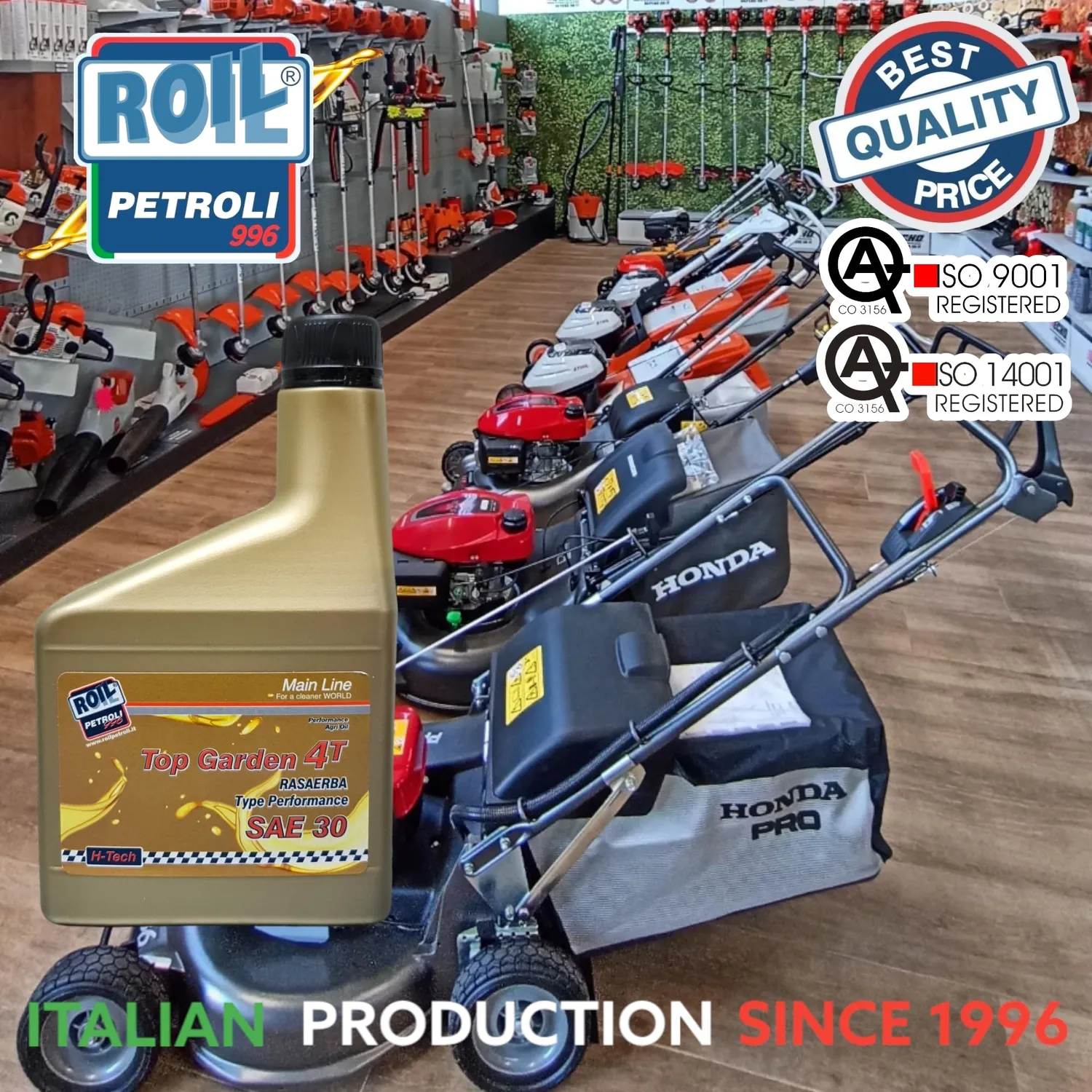 Roil Top Garden SAE 30 Olio Motore 4T 600 ml