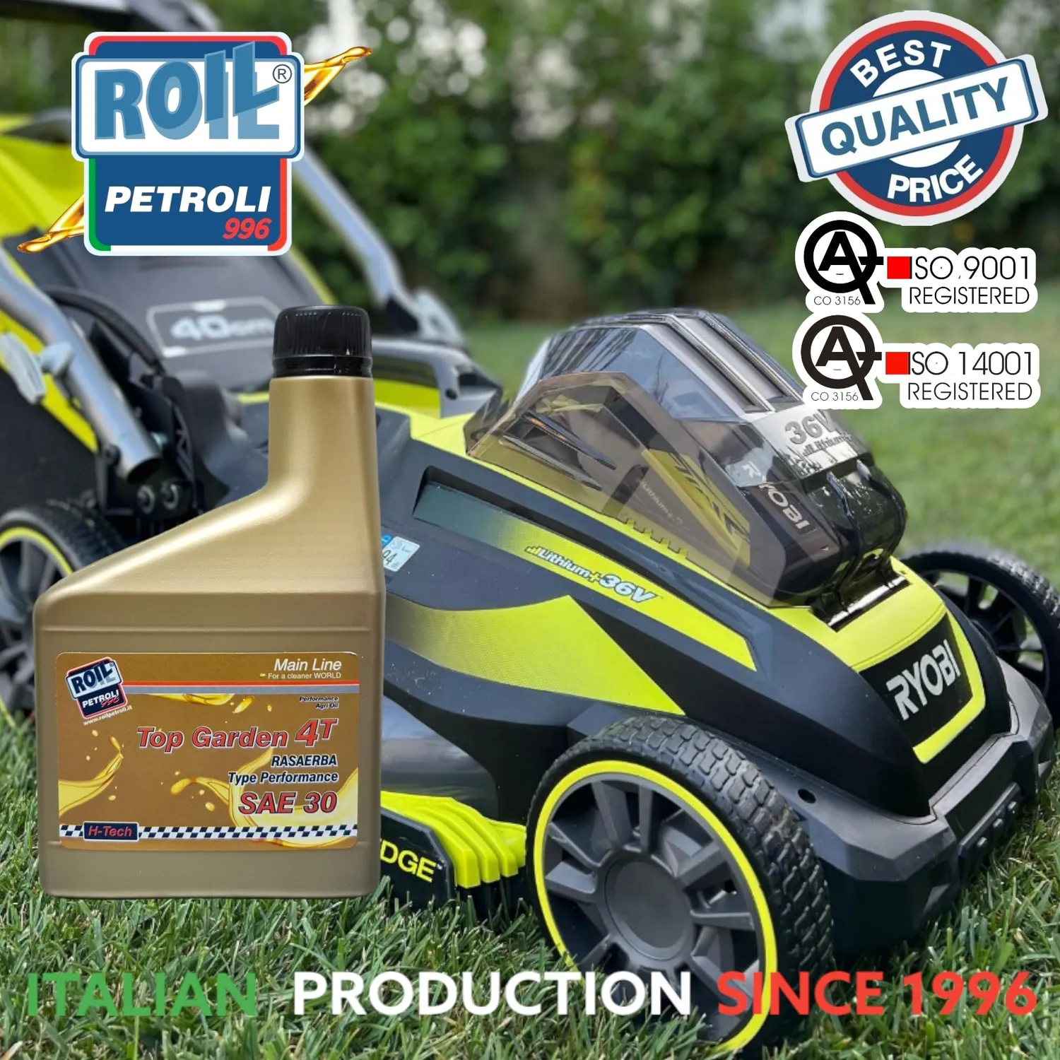 Roil Top Garden SAE 30 Olio Motore 4T 600 ml