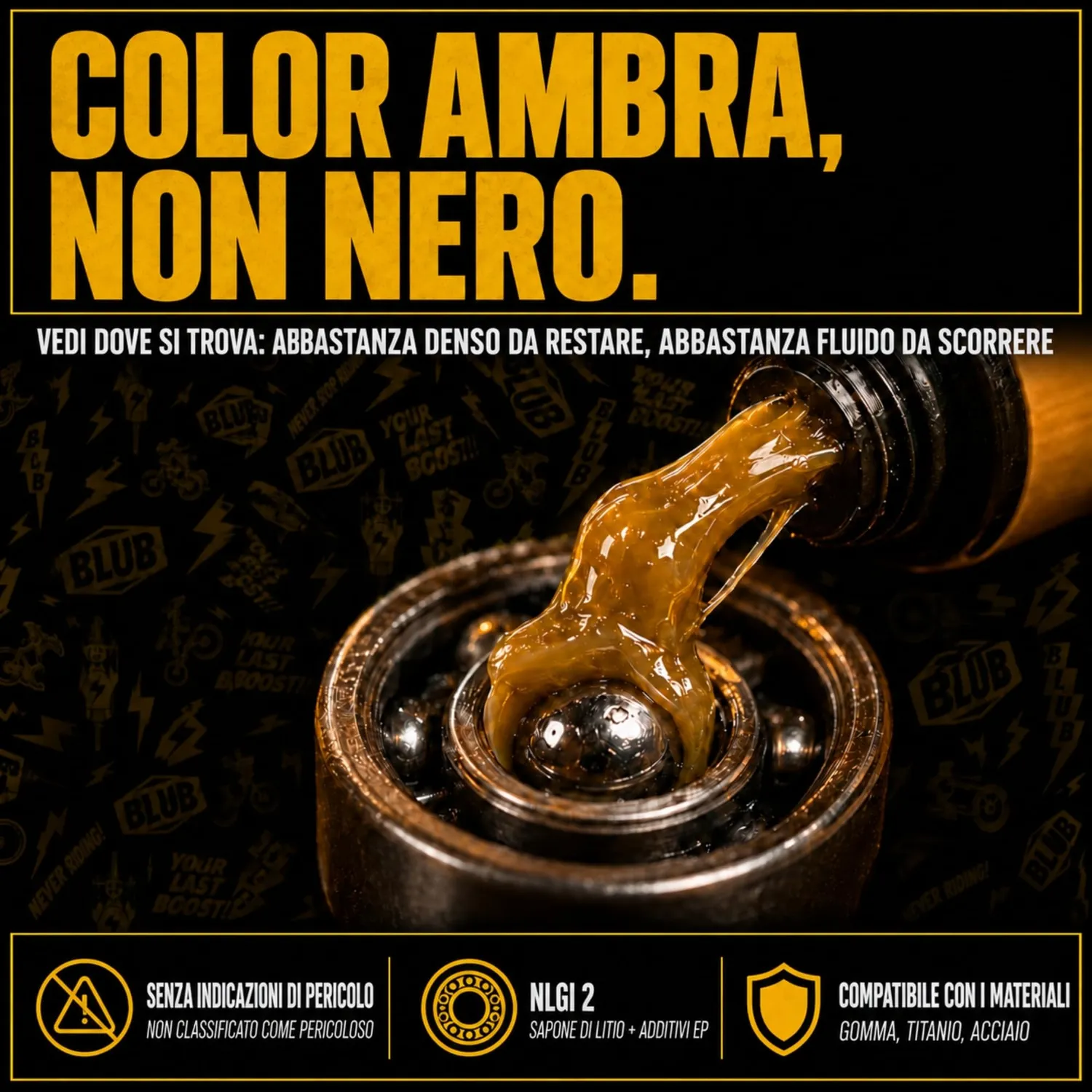 BLUB grasso litio bici NLGI 2 EP ambra 100g