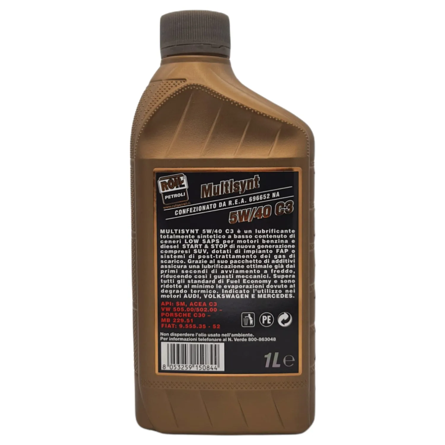 Roil Multisynt 5W-40 C3 Olio Motore 1L Start&Stop