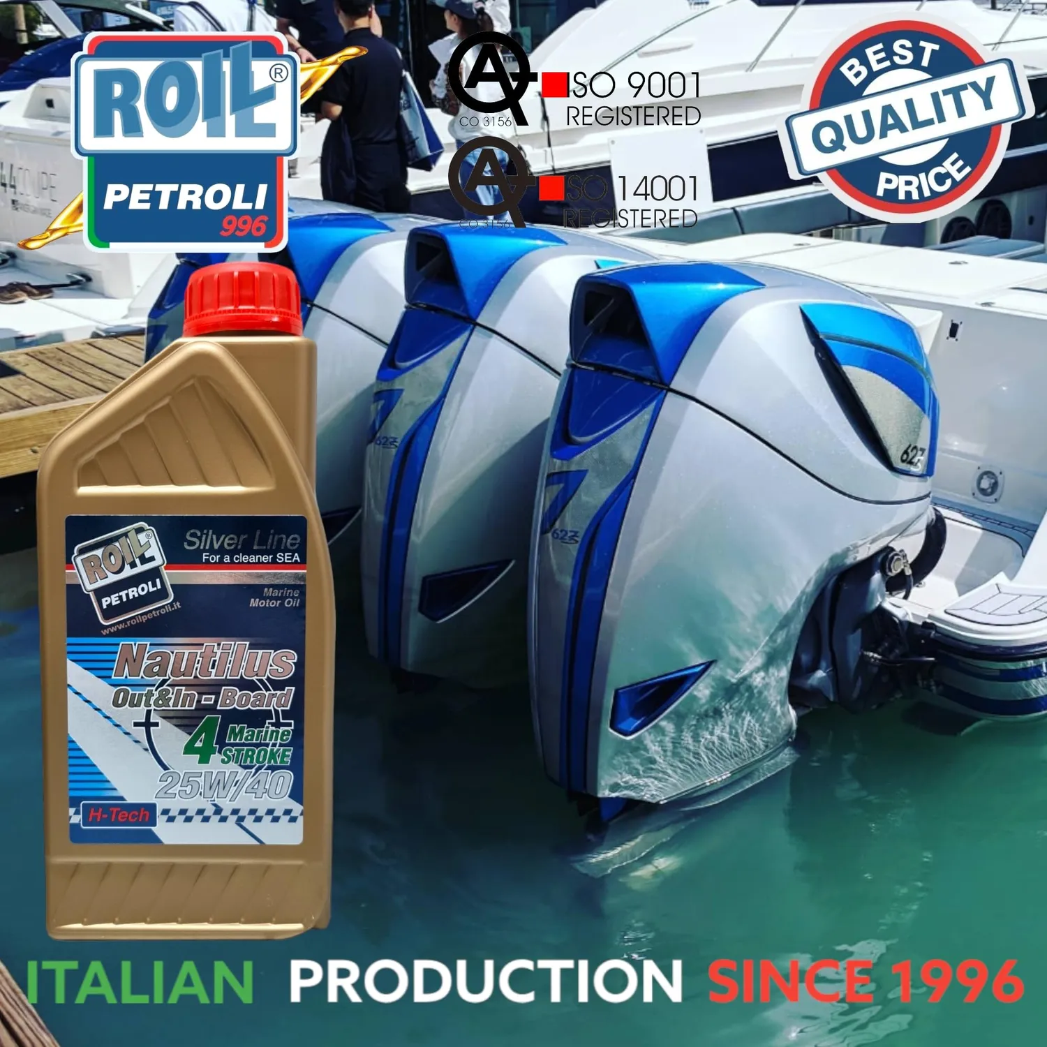 Roil Nautilus Out&In Board 25W-40 olio nautico