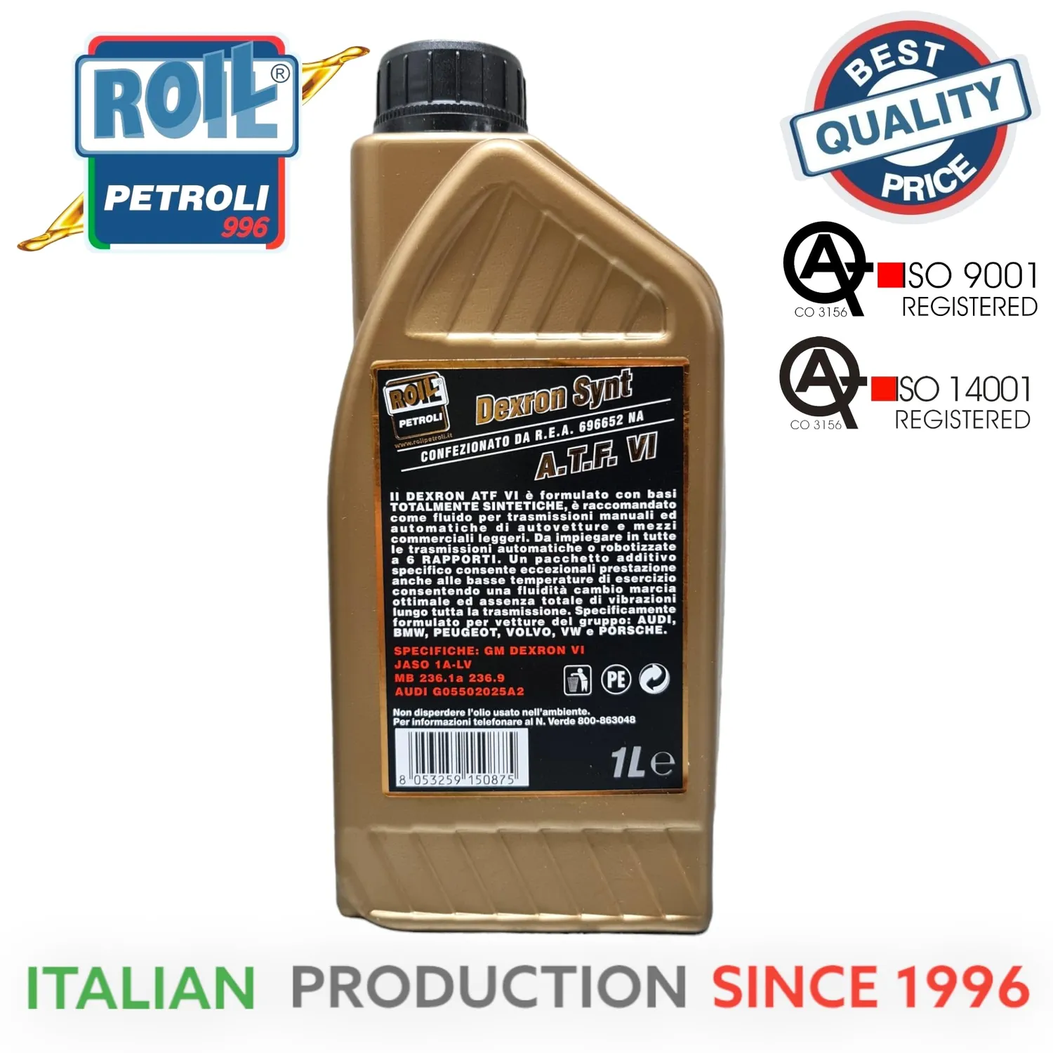 Roil ATF 6 Dexron VI fluido cambio automatico sintetico