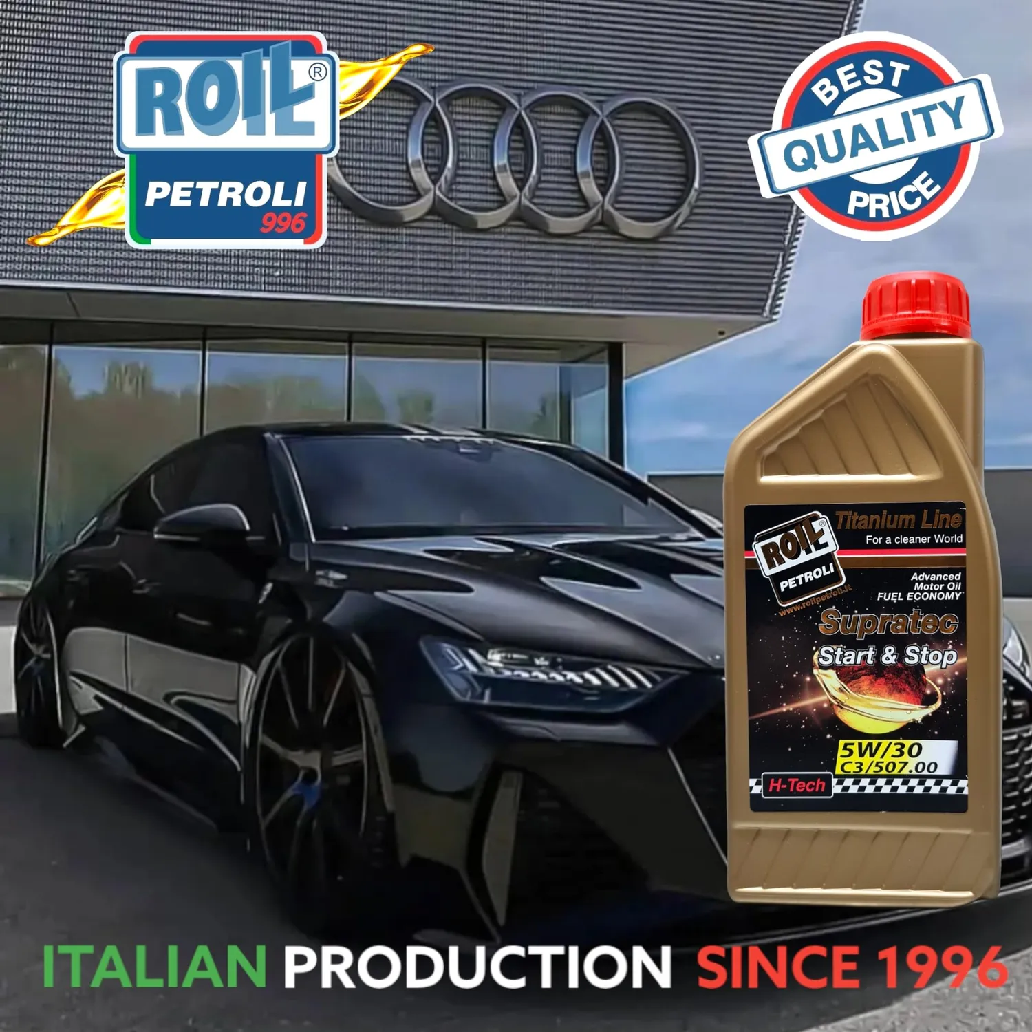 Roil Supratec Start&Stop 5W-30 olio motore sintetico VW 504 507