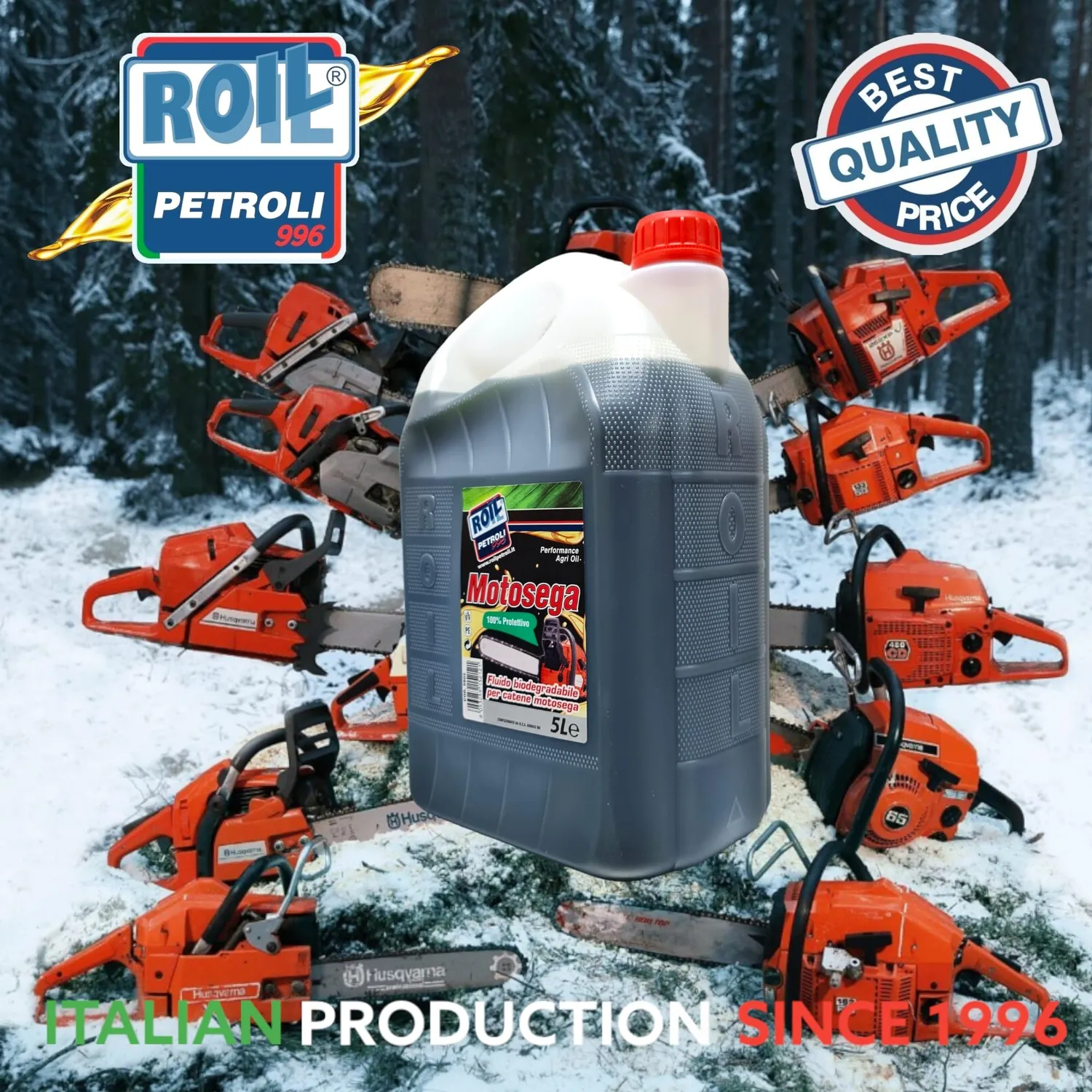Roil Olio Catena Motosega Bio 5 L Verde