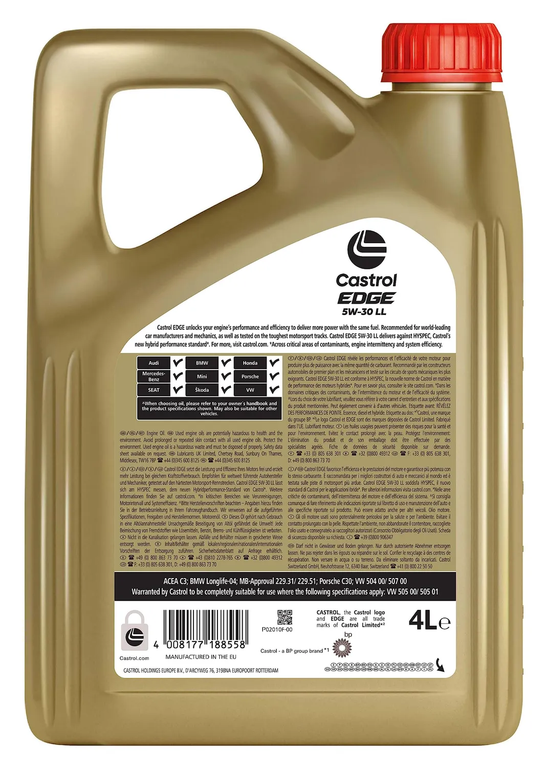 Castrol EDGE 5W-30 LL olio motore