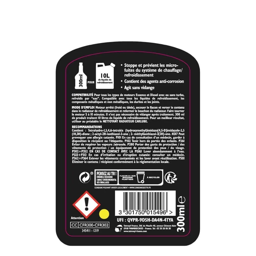 Carlube Radiatore Tappo Perdite additivo 300 ml anti-perdite