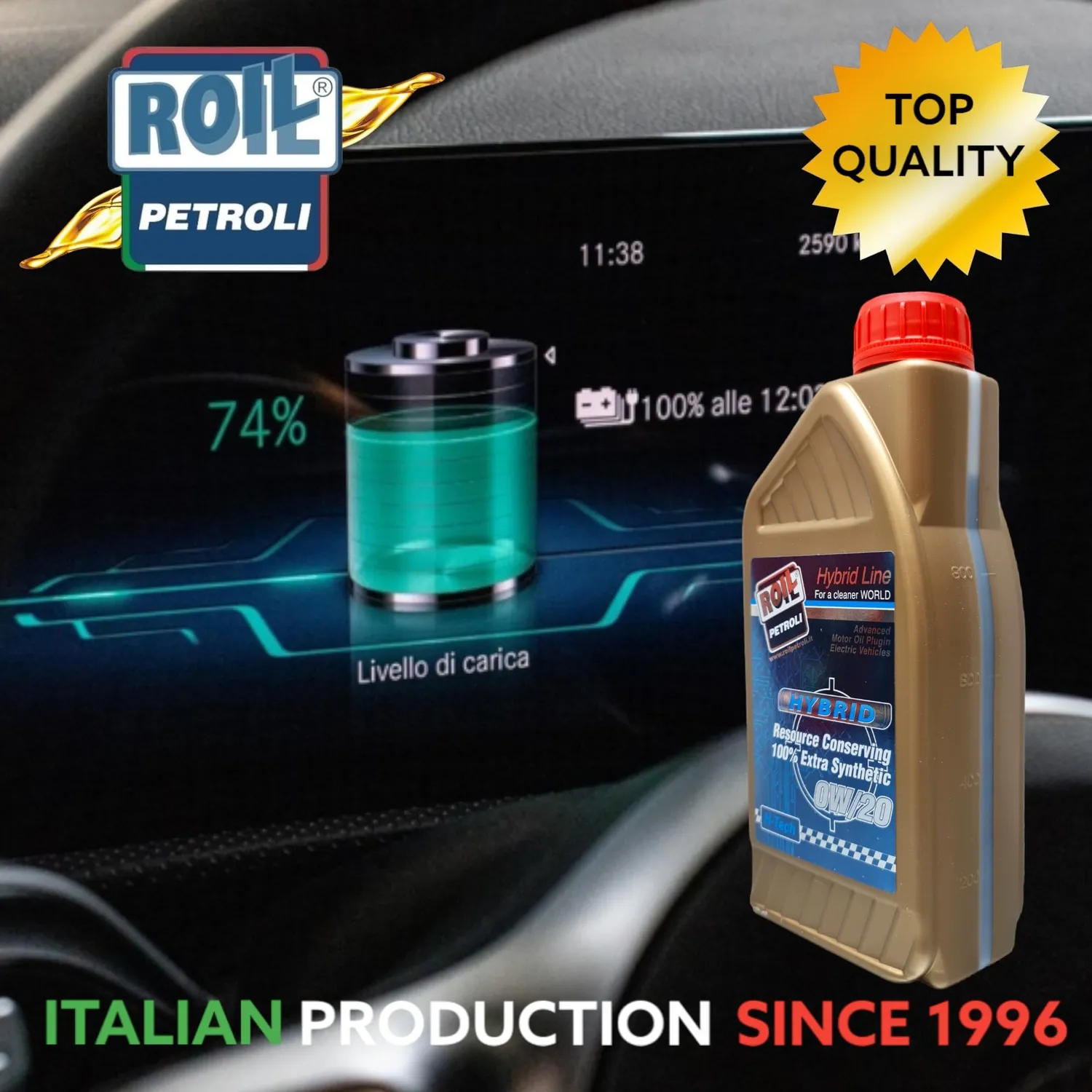 Roil Hybrid Long Life 0W/20 olio motore 4L risparmio