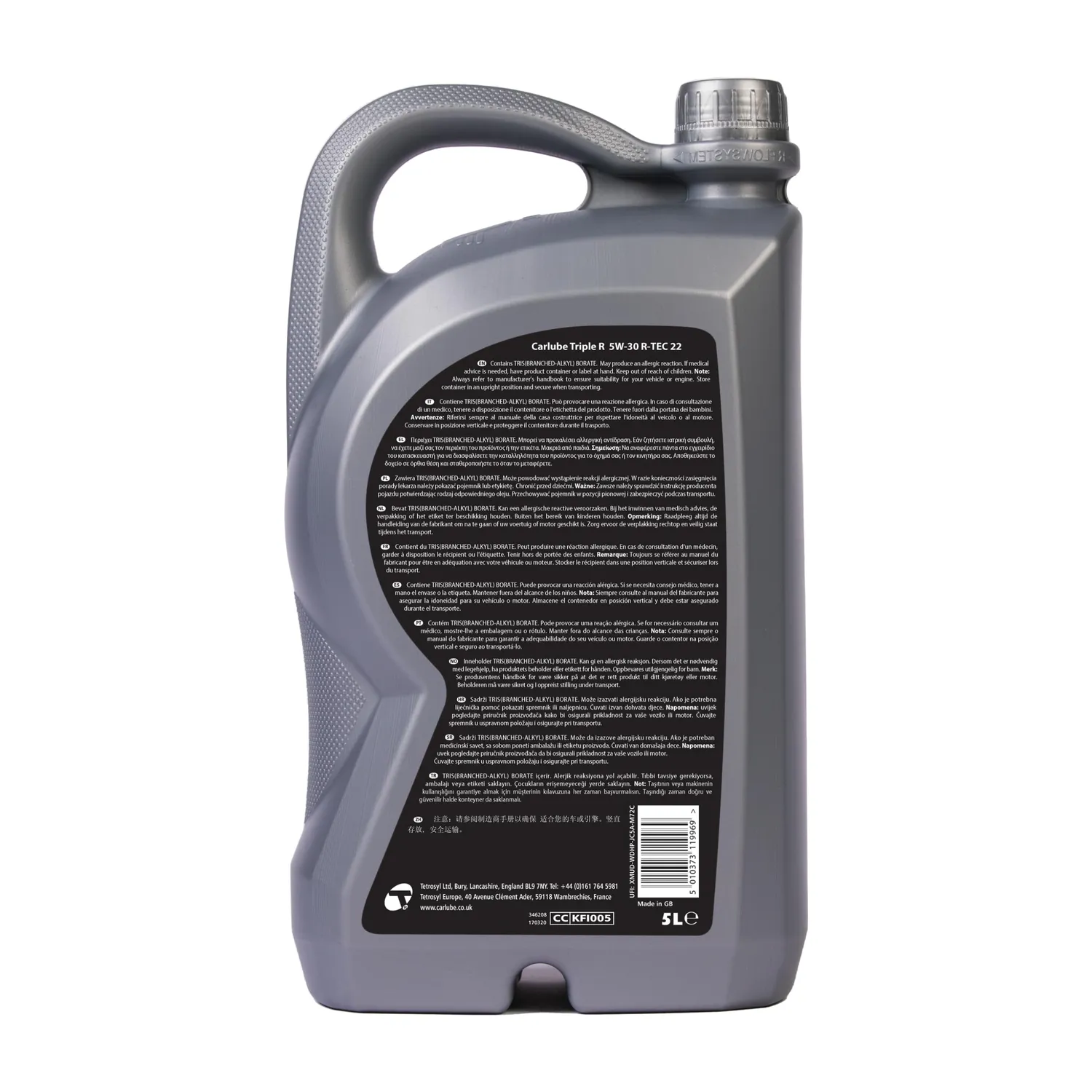 Carlube Triple R R-Tec 22 5W-30 olio motore 5L C3