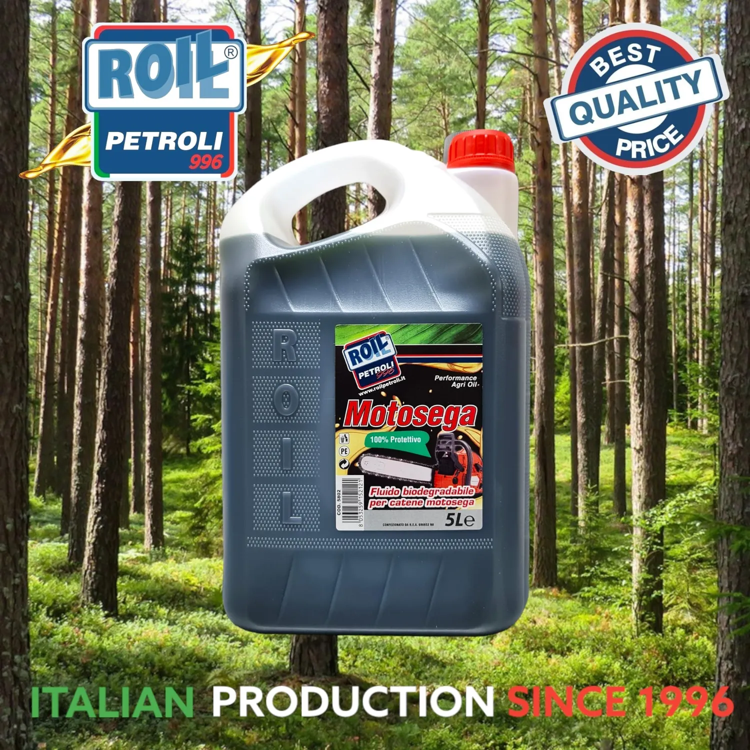 Roil Olio Catena Motosega Bio 5 L Verde