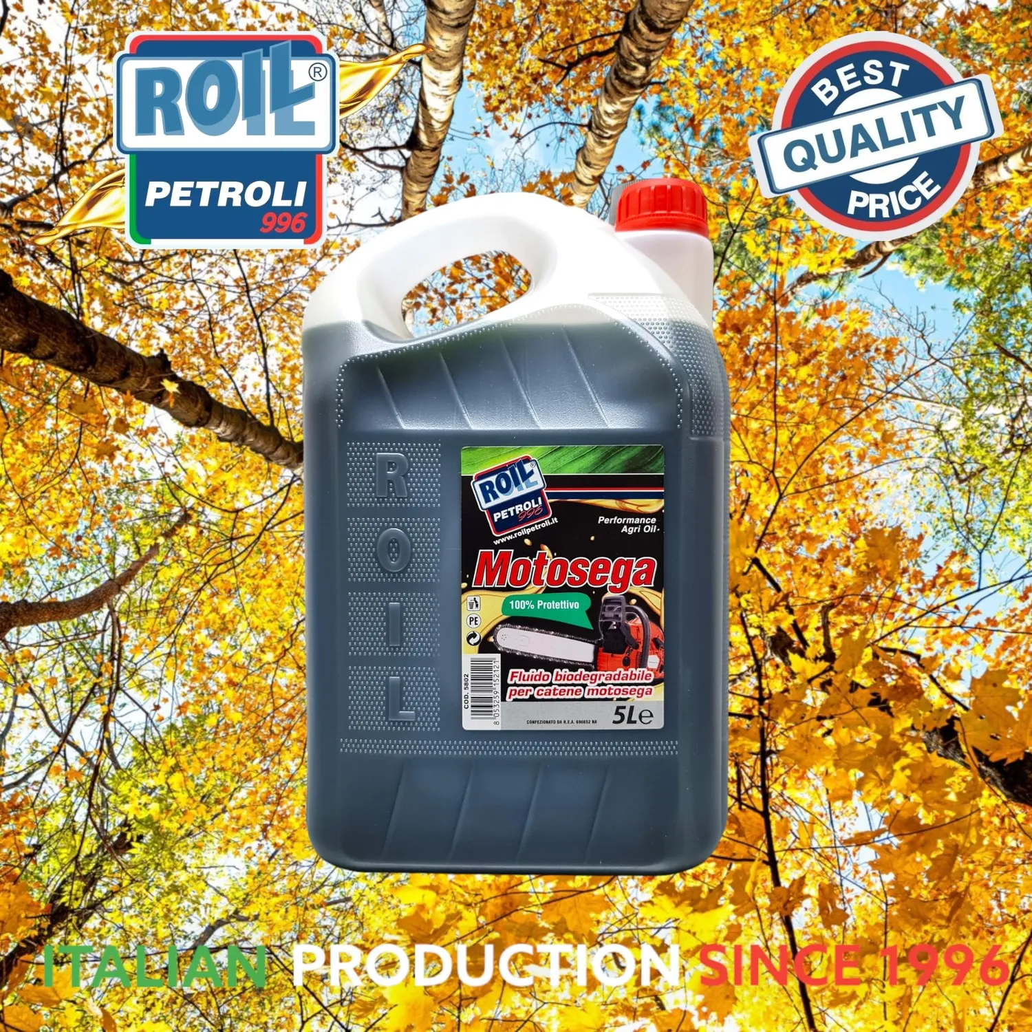 Roil Olio Catena Motosega Bio 5 L Verde