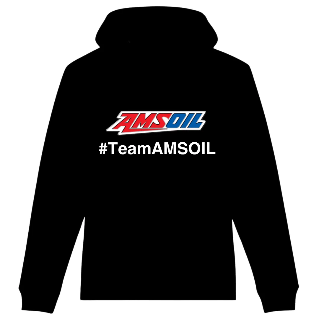 Amsoil #TeamAmsoil felpa nera unisex con cappuccio