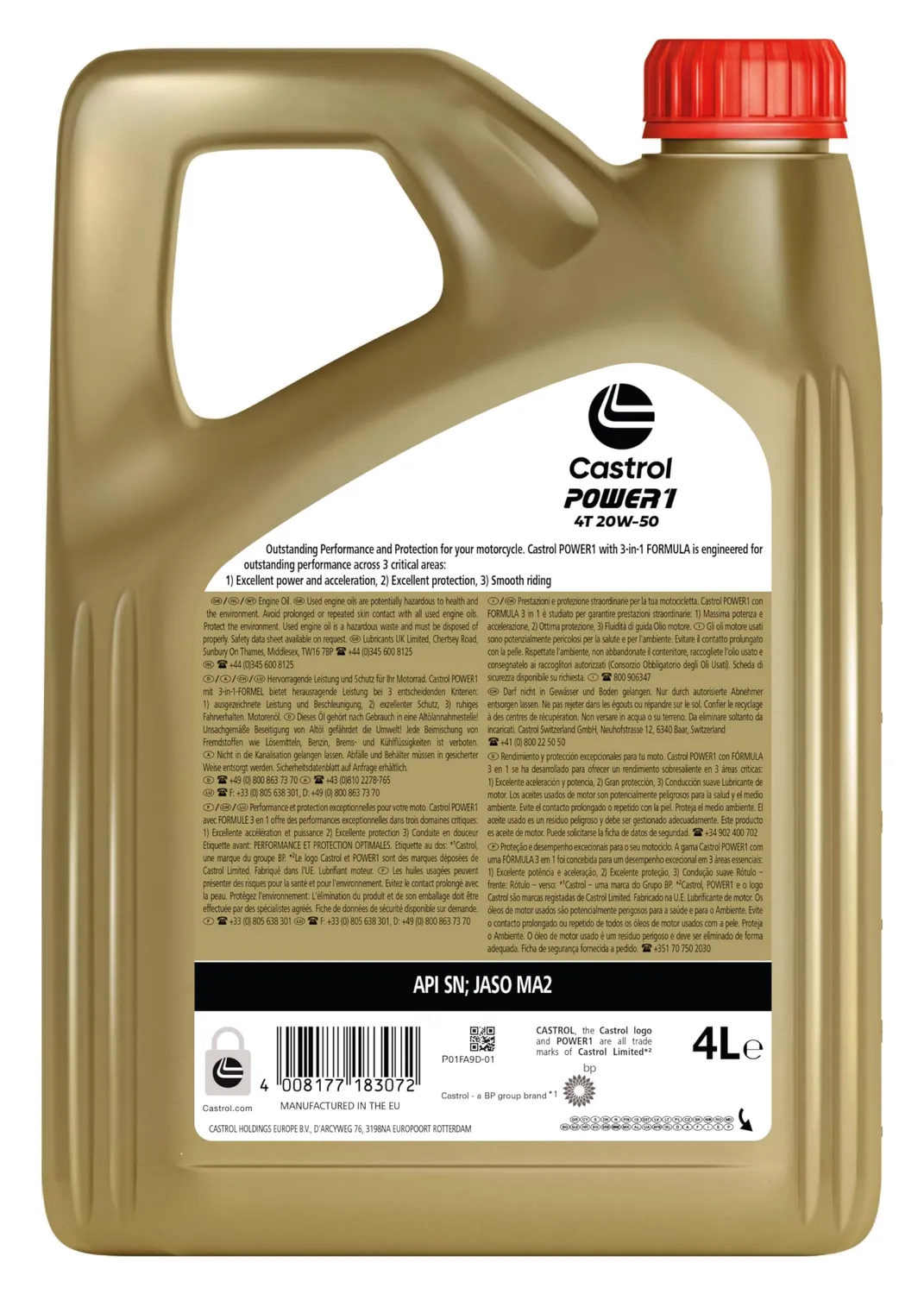 Castrol Power1 4T olio moto JASO MA2
