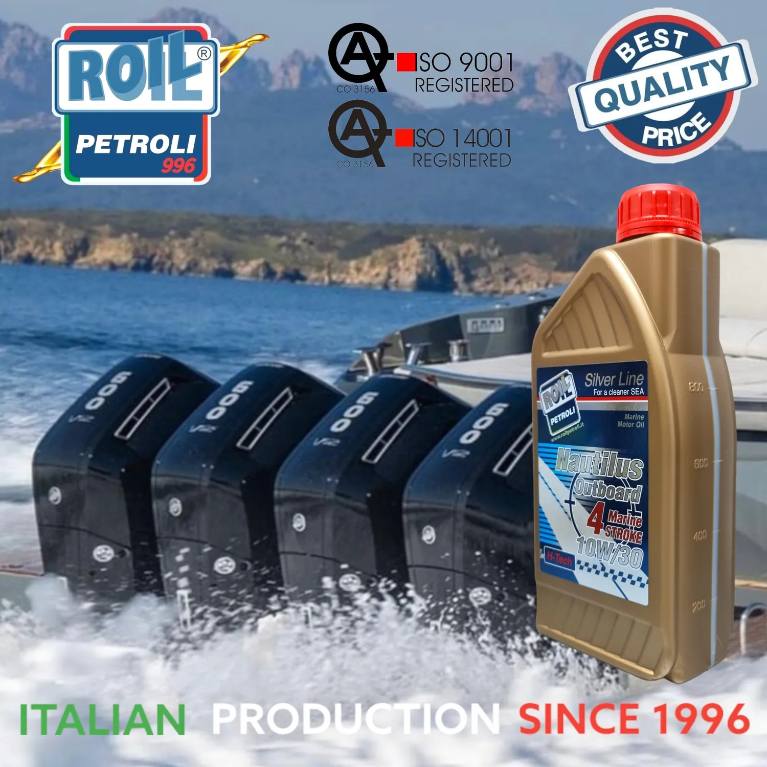 Roil Nautilus Outboard 10W-30 olio fuoribordo sintetico