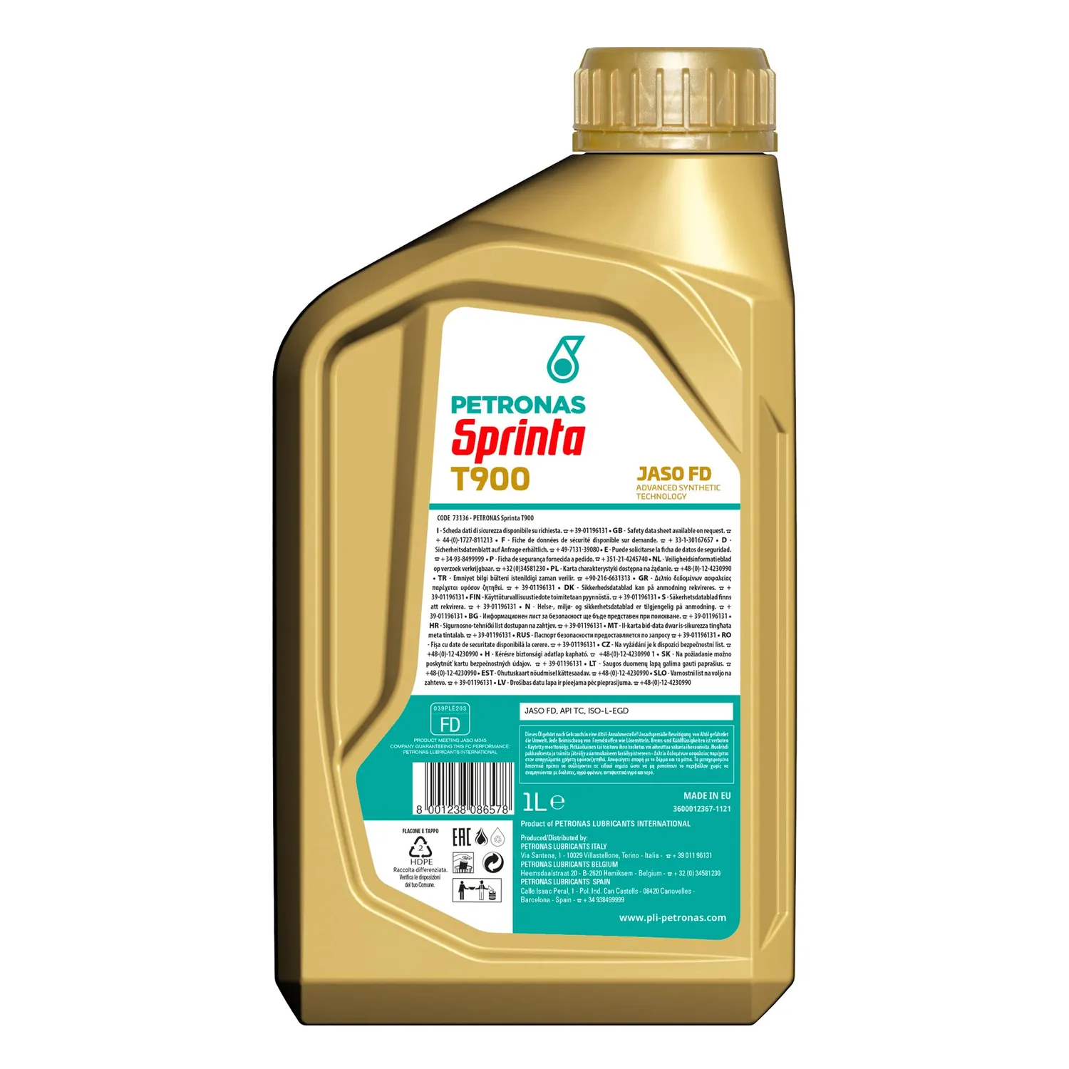 Petronas Sprinta T900 olio moto 2T sintetico miscela