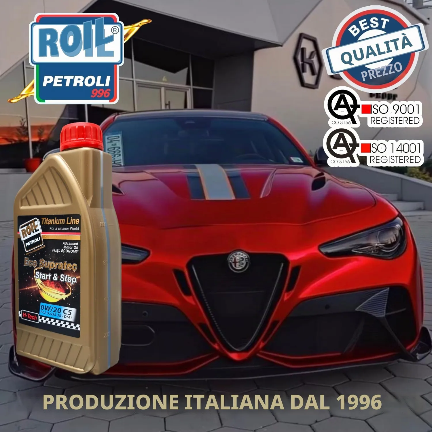 Roil Eco Supratec 0W-20 C5 olio motore 4L sintetico