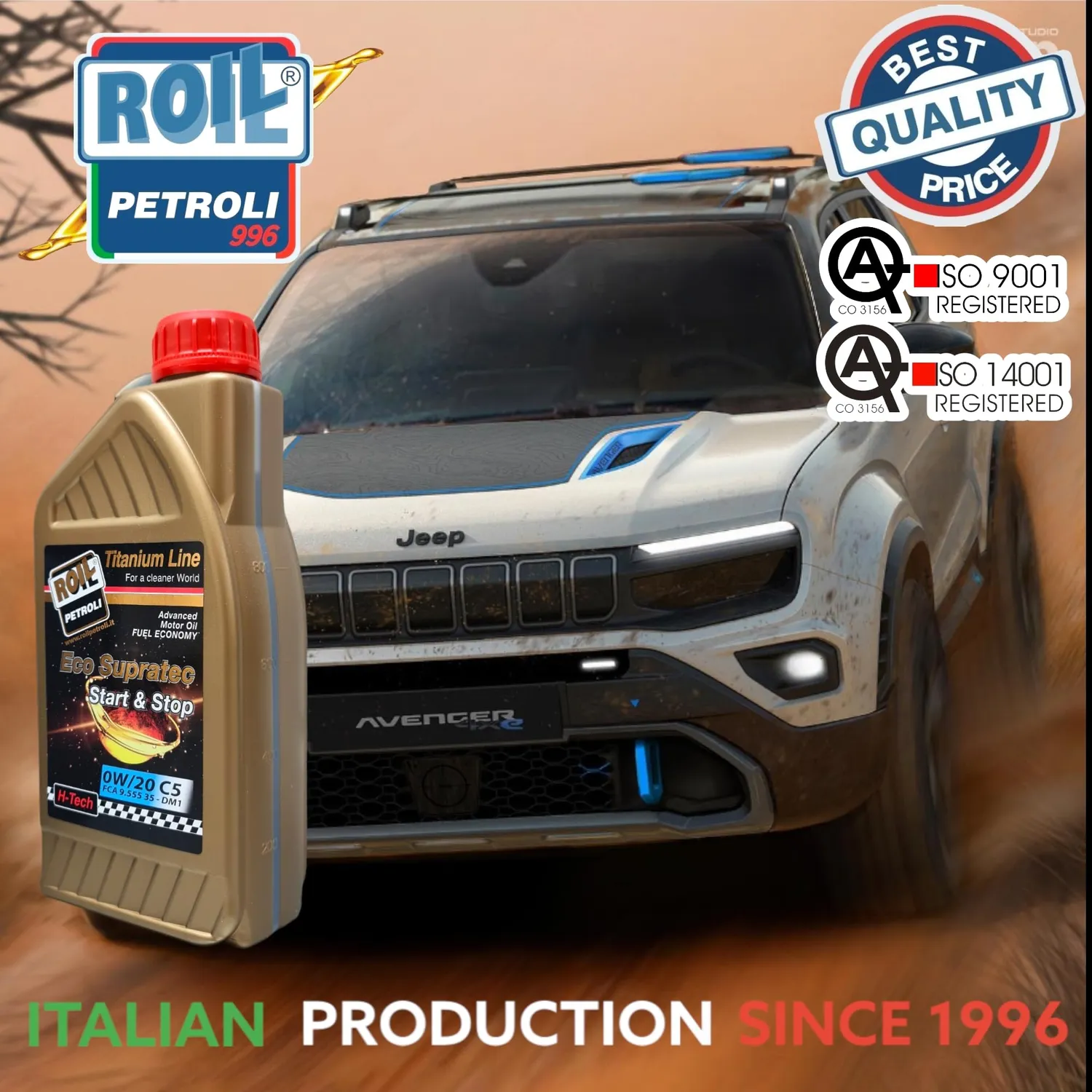 Roil Eco Supratec 0W-20 C5 olio motore 4L sintetico