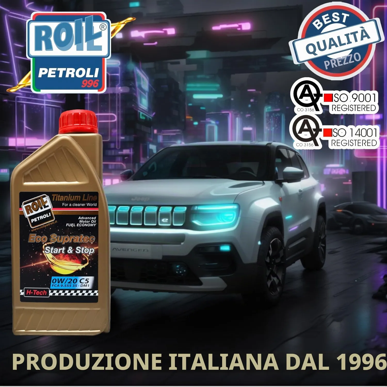 Roil Eco Supratec 0W-20 C5 olio motore 4L sintetico