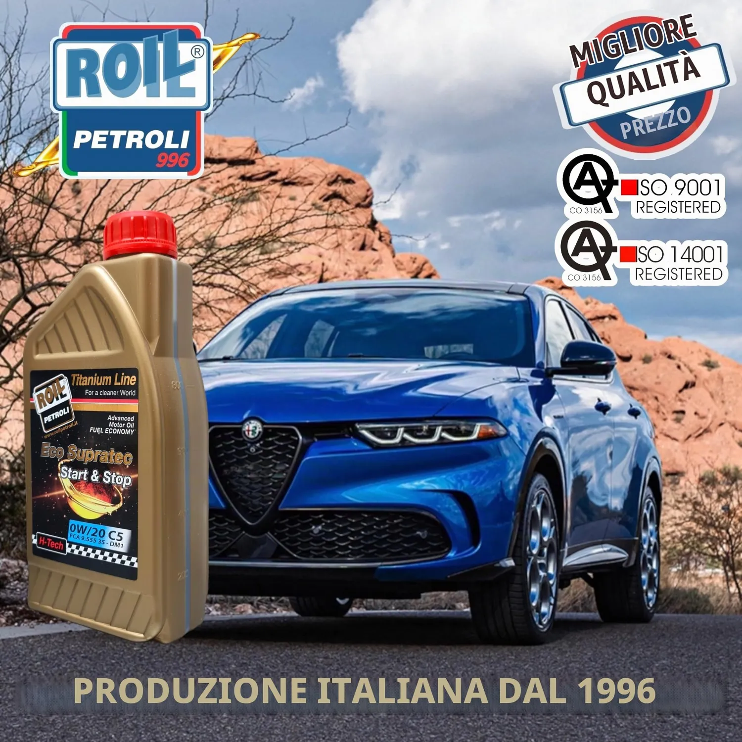 Roil Eco Supratec 0W-20 C5 olio motore 4L sintetico