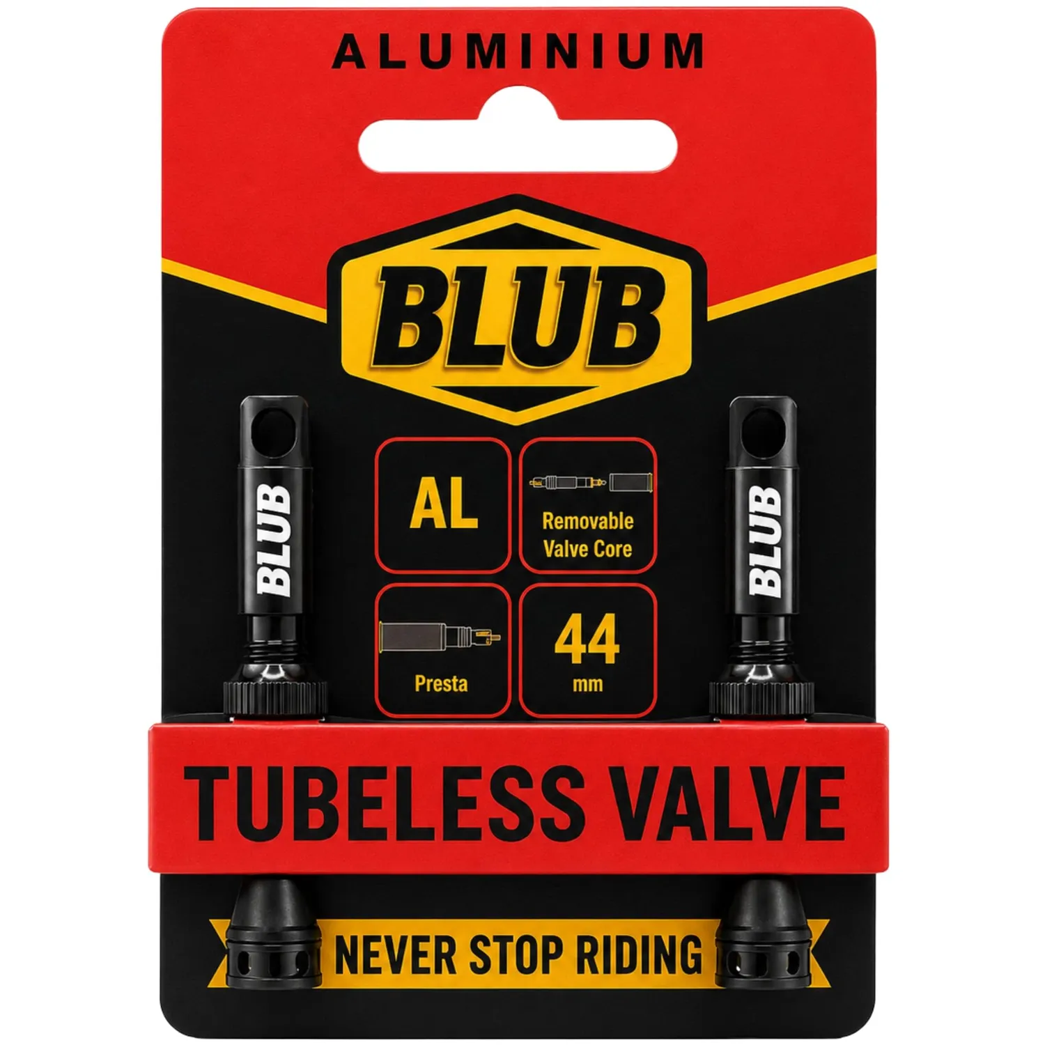 BLUB Valvole Tubeless MTB 44 mm 2 Pezzi