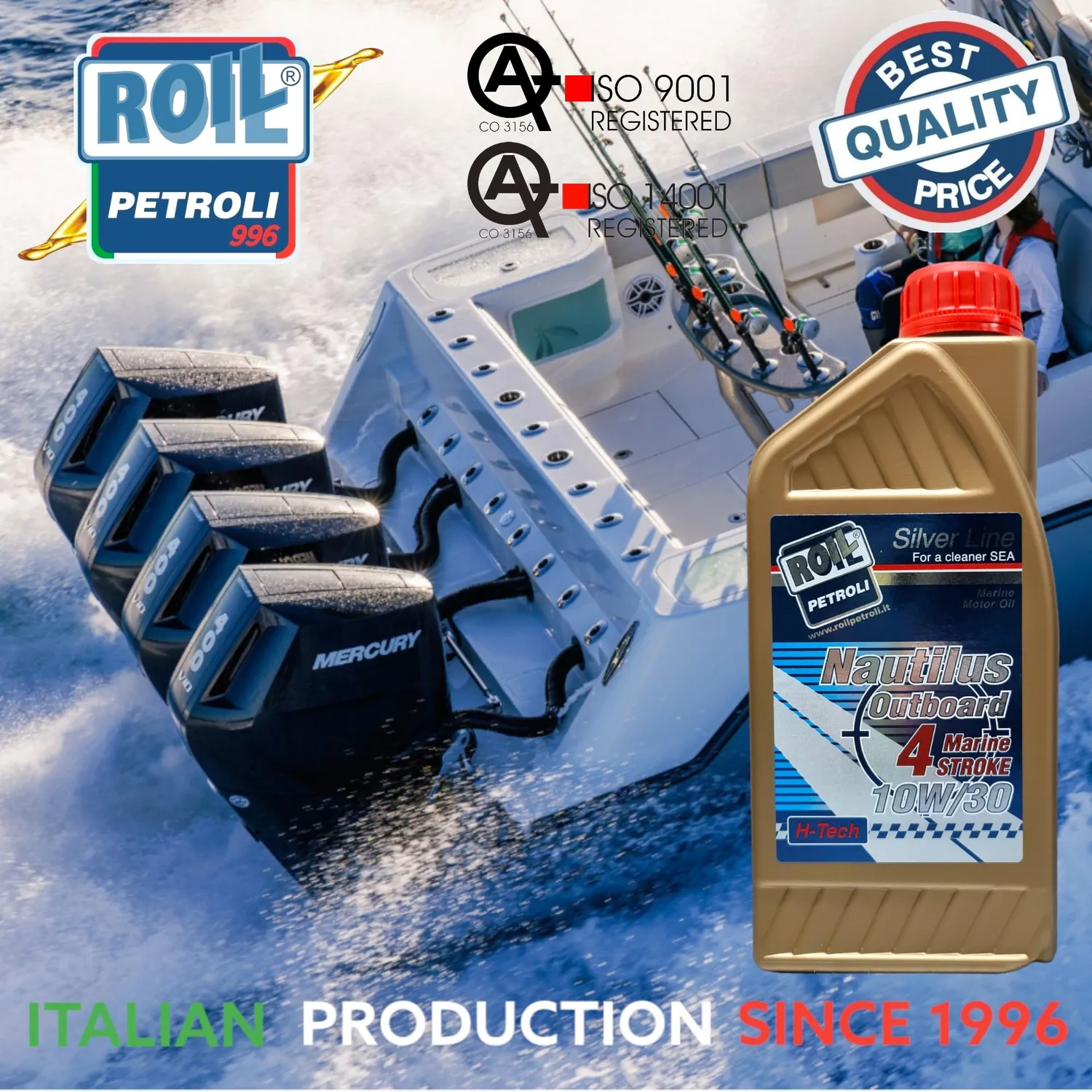 Roil Nautilus Outboard 10W-30 olio fuoribordo sintetico
