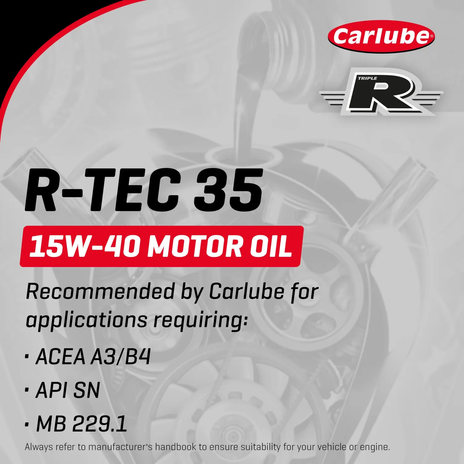 Carlube Triple R R-Tec 35 olio motore 15W-40 minerale