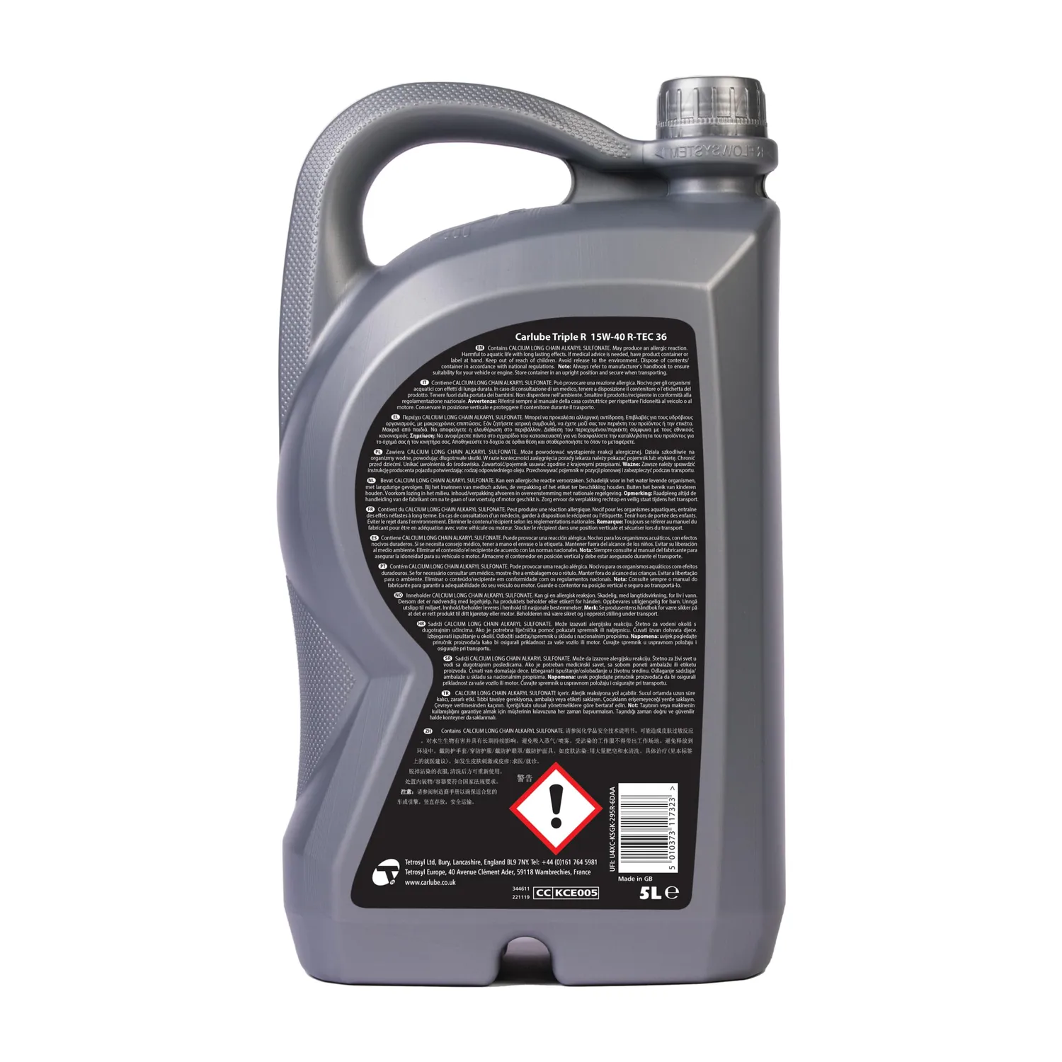 Carlube Triple R R-Tec 36 15W-40 olio motore 5L minerale