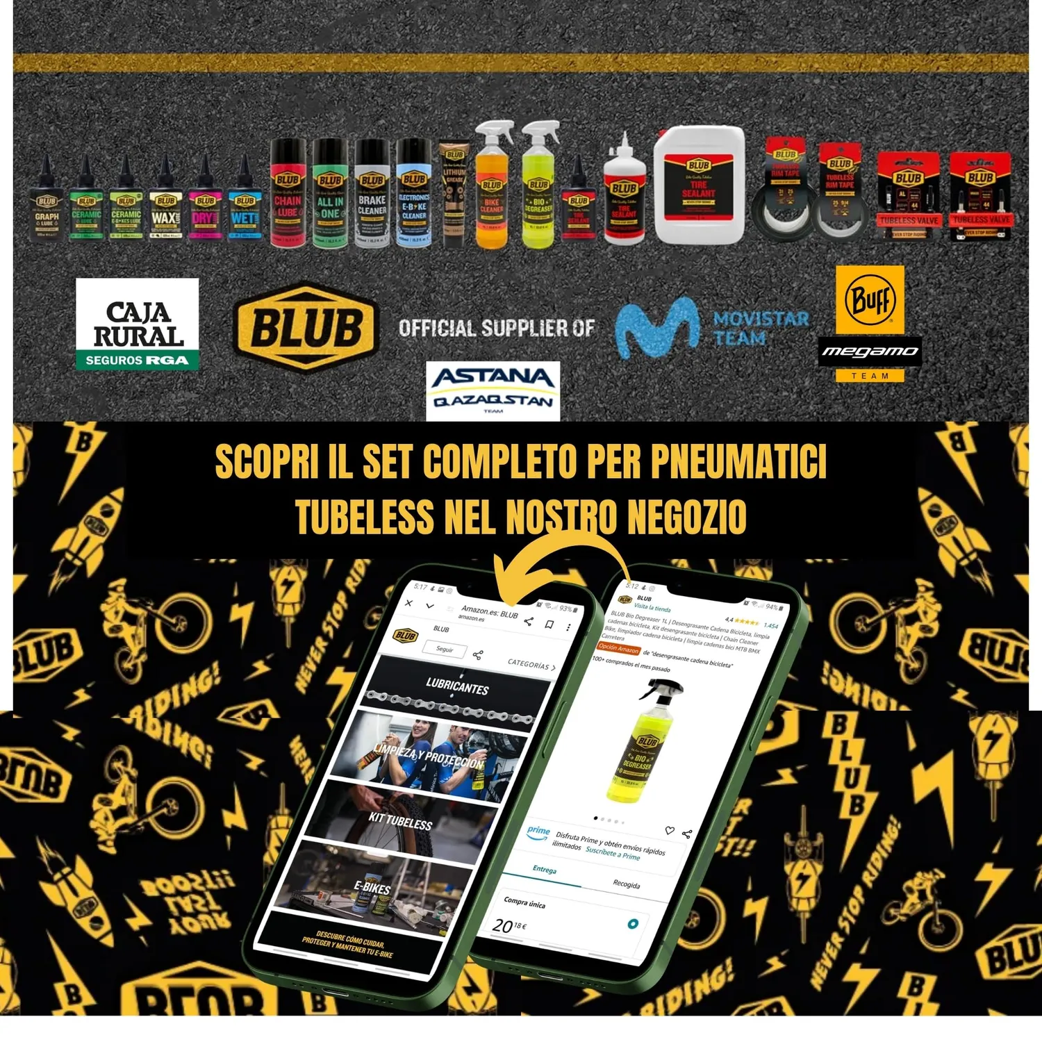 BLUB grasso litio bici NLGI 2 EP ambra 100g