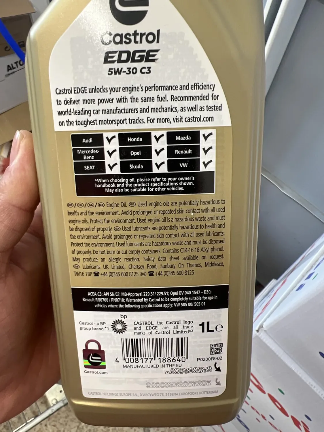 Castrol Edge 5W-30 C3 olio motore sintetico