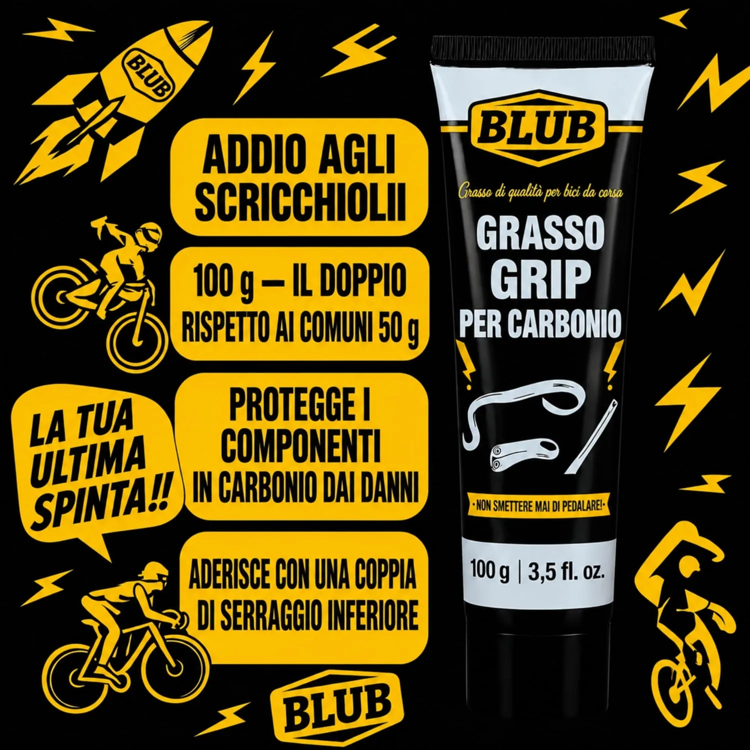 Blub Workshop pasta carbonio bici 100 g antigrippante