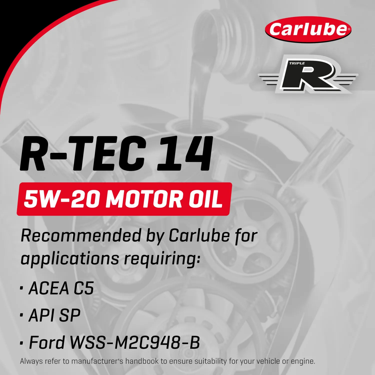 Carlube Triple R R-Tec 14 5W-20 olio motore sintetico