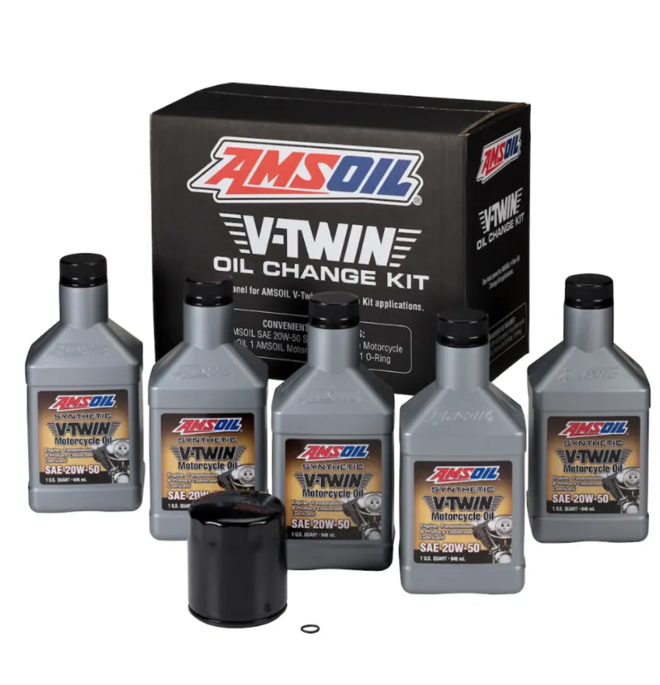Amsoil V-Twin HDMB kit cambio olio moto 20W-50 Harley