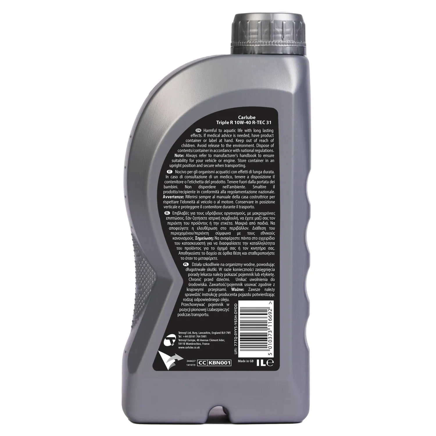 Carlube Triple R R-Tec 31 10W-40 Olio Motore 1L A3/B4