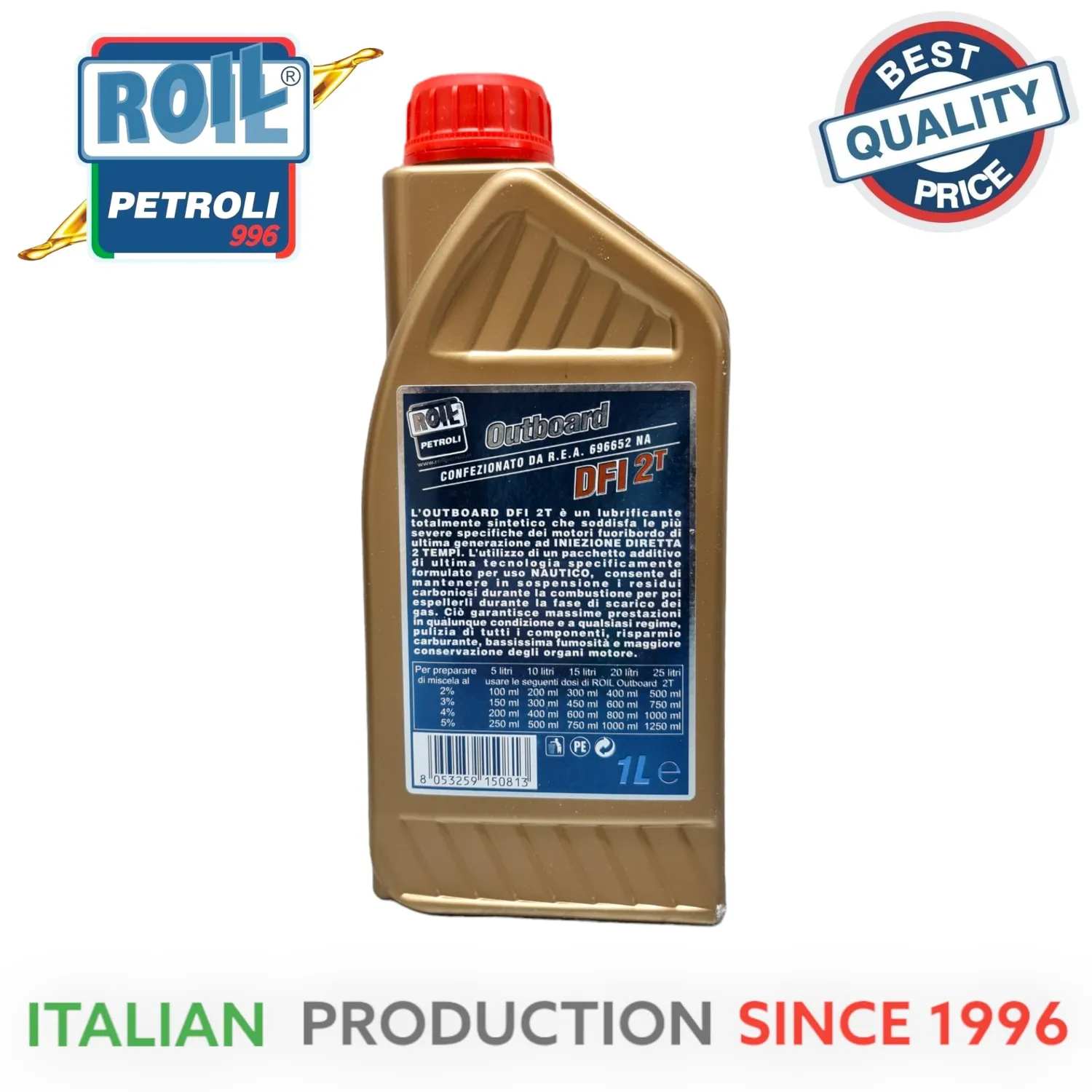 Roil Outboard 2T DFI Olio Fuoribordo Sintetico
