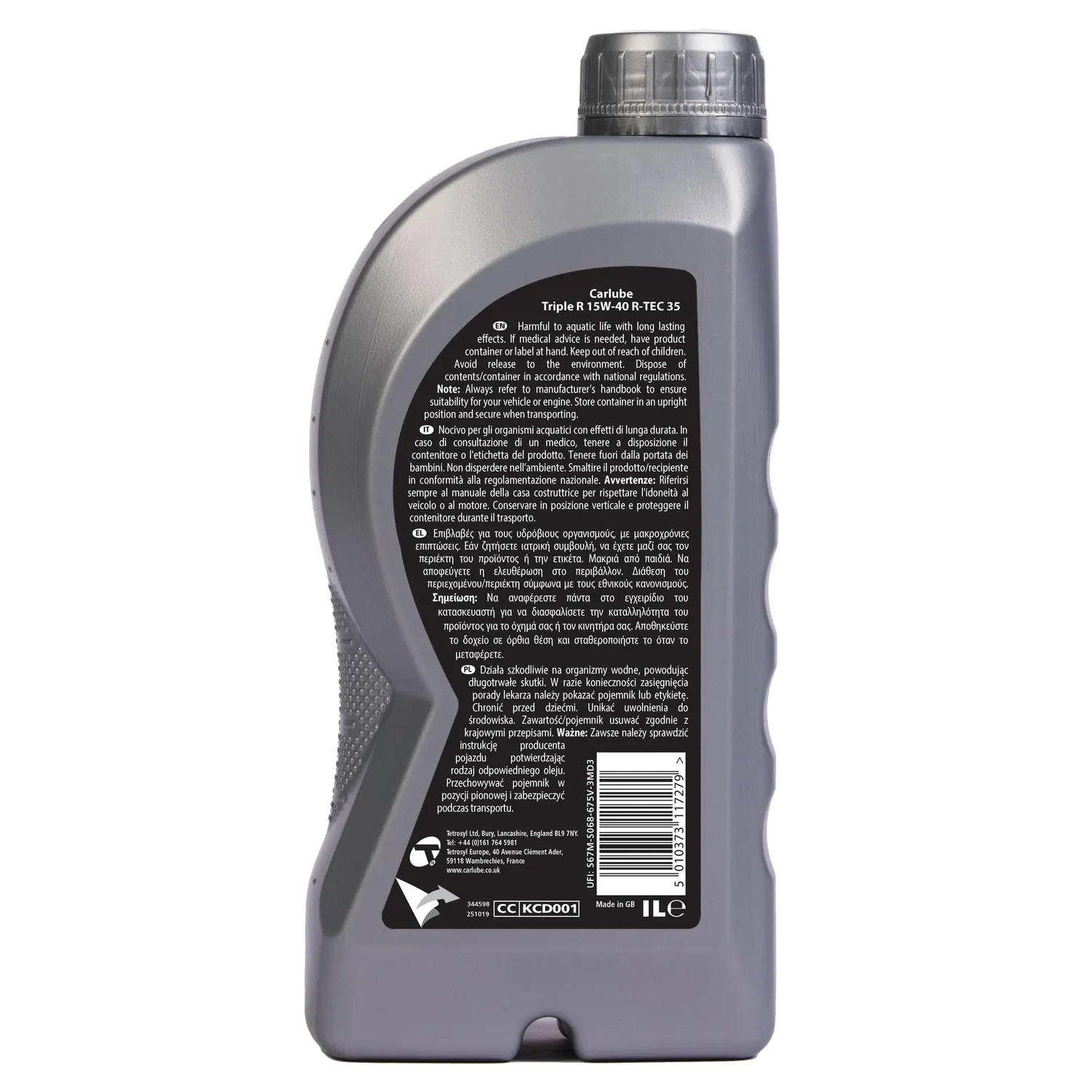 Carlube Triple R R-Tec 35 olio motore 15W-40 minerale