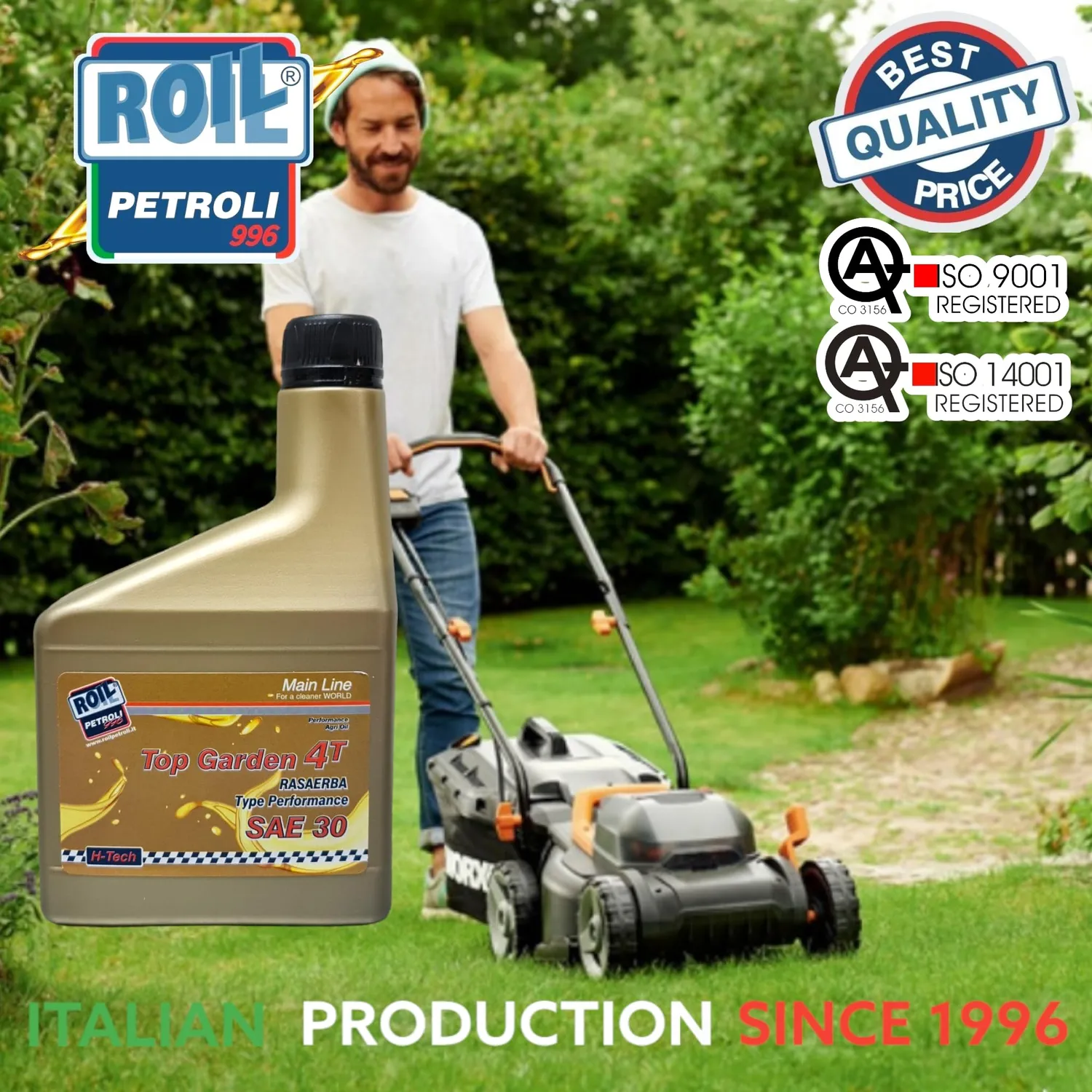 Roil Top Garden SAE 30 Olio Motore 4T 600 ml