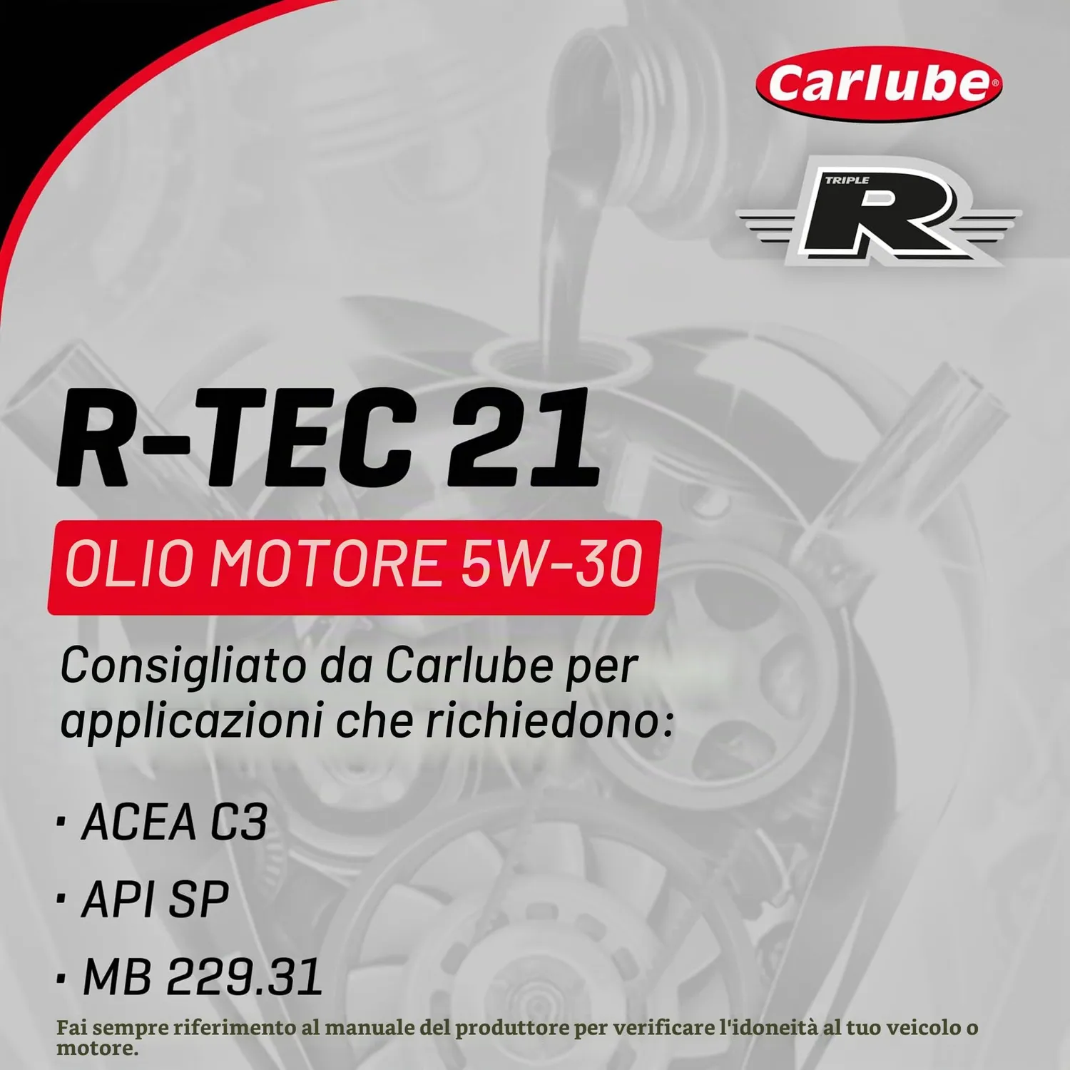 Carlube Triple R R-Tec 21 Olio Motore